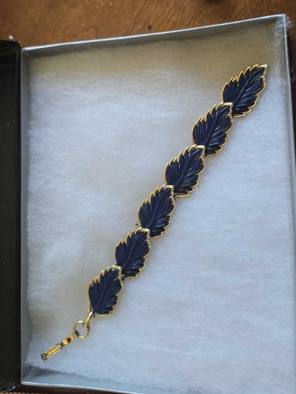 Gold-Tone Navy Leaf Link Bracelet - Women Jewelry